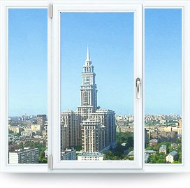 Трехстворчатое окно 
